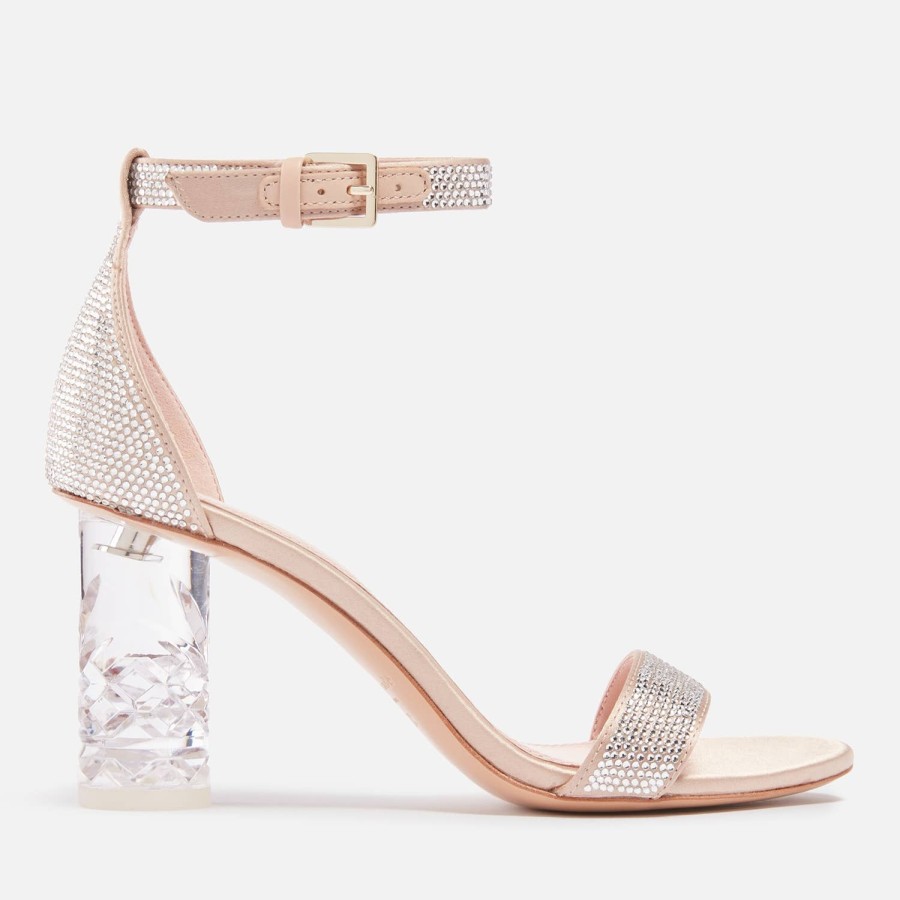 Footwear Kate Spade New York Sandals | Kate Spade New York Women'S Alora Pave Embellished Satin Sandals