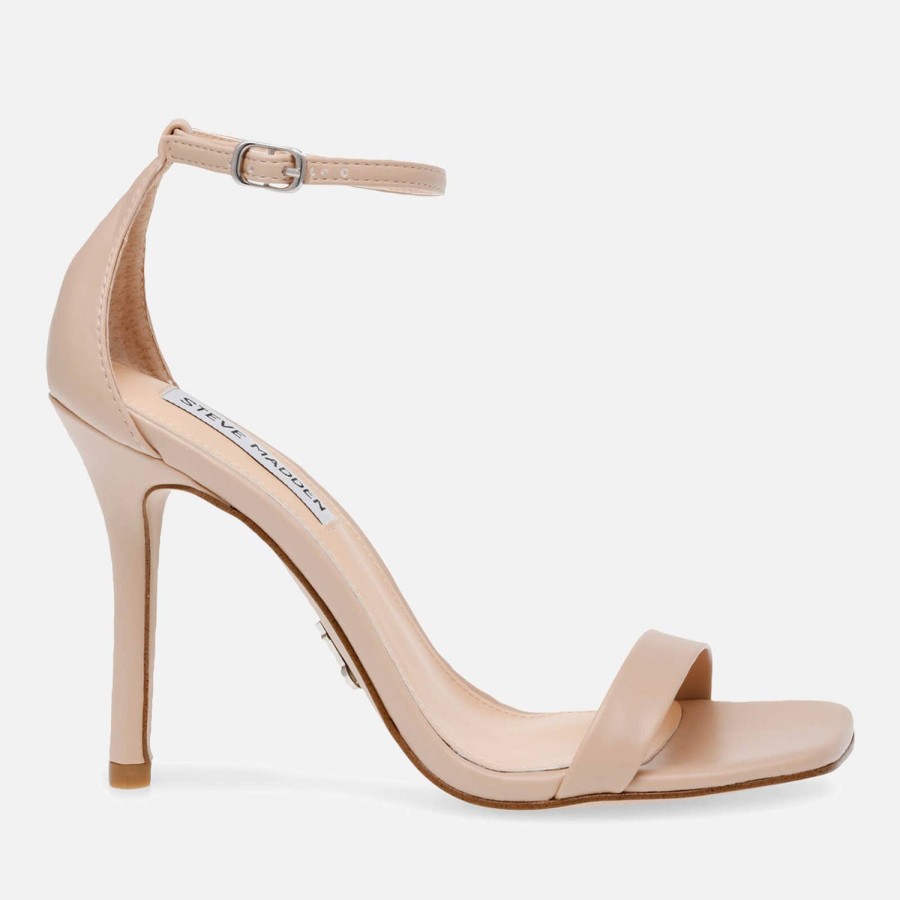 Footwear Steve Madden Heels | Steve Madden Women'S Uphill Faux Leather Heeled Sandals