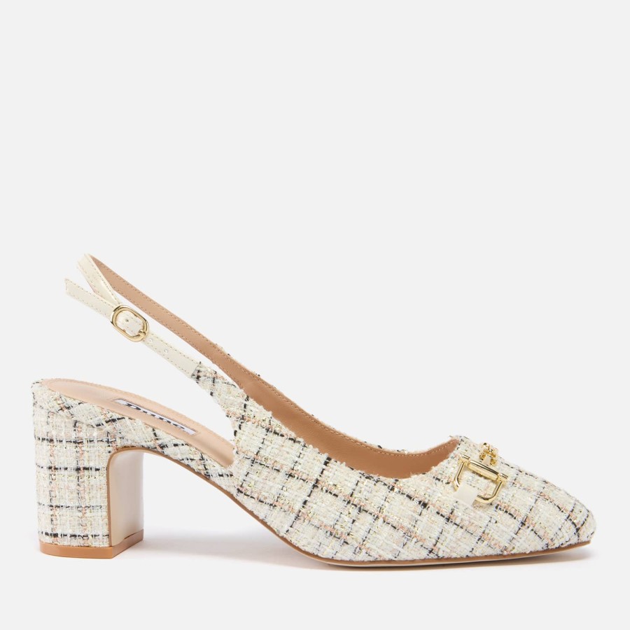 Footwear Dune Heels | Dune Women'S Choices Tweed Slingback Heeled Pumps