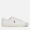 Footwear Polo Ralph Lauren Trainers | Polo Ralph Lauren Men'S Longwood Leather Low Top Trainers - White/White