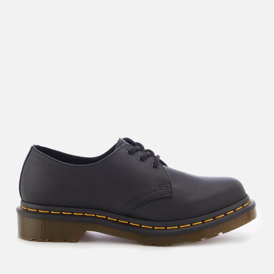 Footwear Dr. Martens Flats | Dr. Martens Women'S 1461 W Virginia Leather 3-Eye Shoes - Black