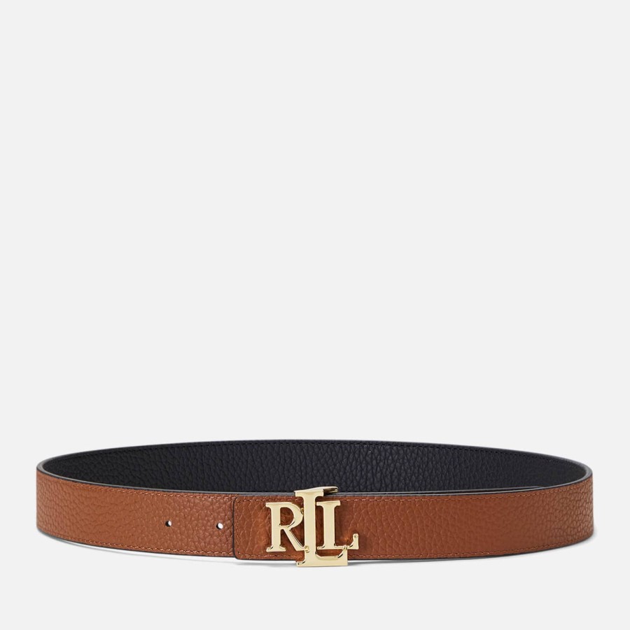 Woemn Lauren Ralph Lauren Belts | Lauren Ralph Lauren Women'S Reversible 30 Medium Belt - Black/Lauren Tan