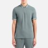 Men Armani Exchange Polo Shirts | Armani Exchange Zip Neck Cotton Polo Shirt