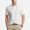 Men Polo Ralph Lauren Shirts | Polo Ralph Lauren Men'S Poplin Short Sleeve Shirt - White