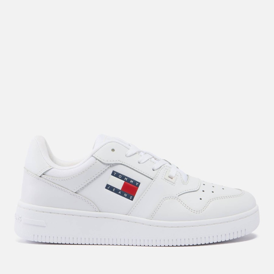 Footwear Tommy Jeans Trainers | Tommy Jeans Women'S Leather Basket Trainers