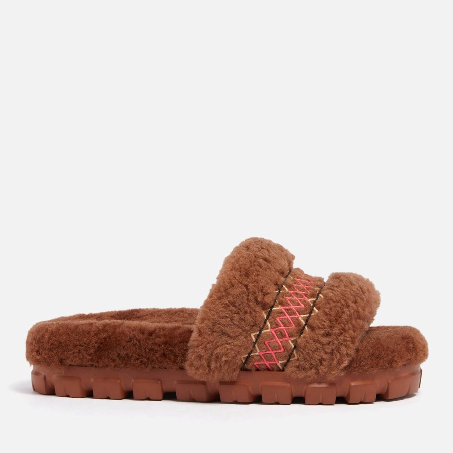 Footwear UGG Slippers | Ugg Women'S Cozetta Braid Embroidered Wool Slippers