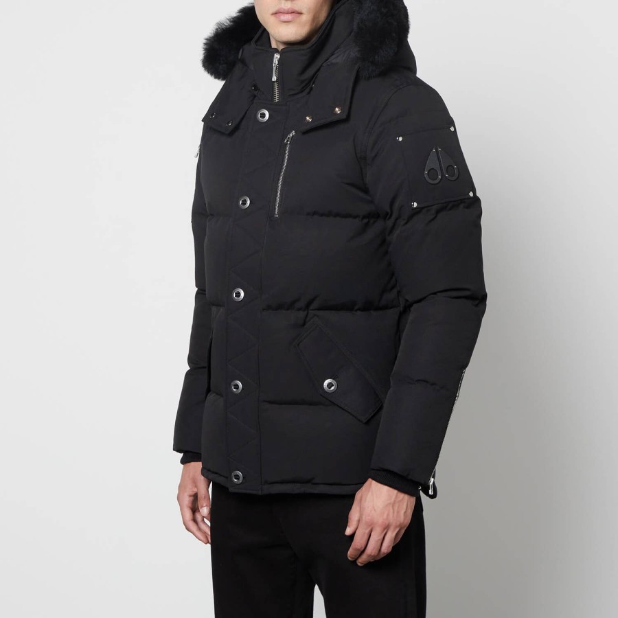 Men Moose Knuckles Jackets & Coats | Moose Knuckles 3Q Shearling-Trimmed Nylon And Cotton-Blend Down Coat