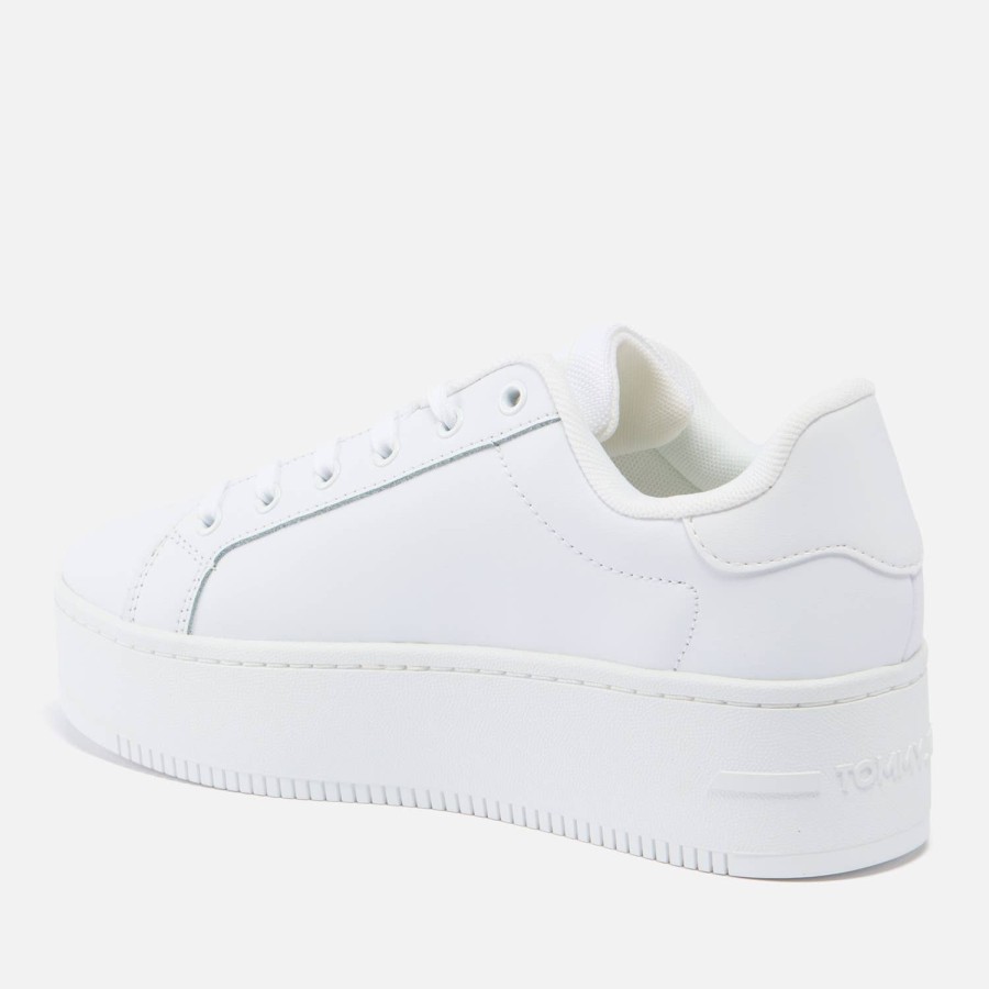 Footwear Tommy Jeans Footwear | Tommy Jeans Women'S Leather Cupsole Trainers