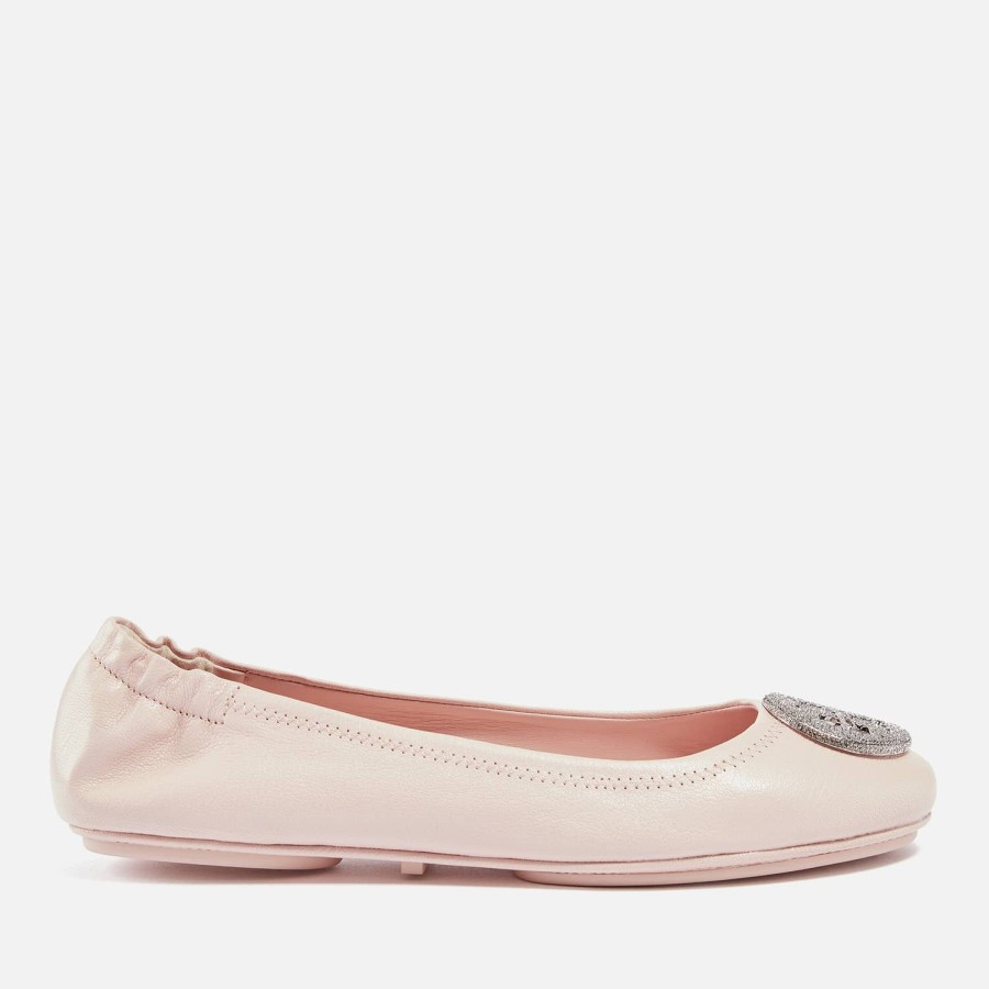 Footwear Tory Burch Flats | Tory Burch Women'S Minnie Travel Leather Ballet Flats