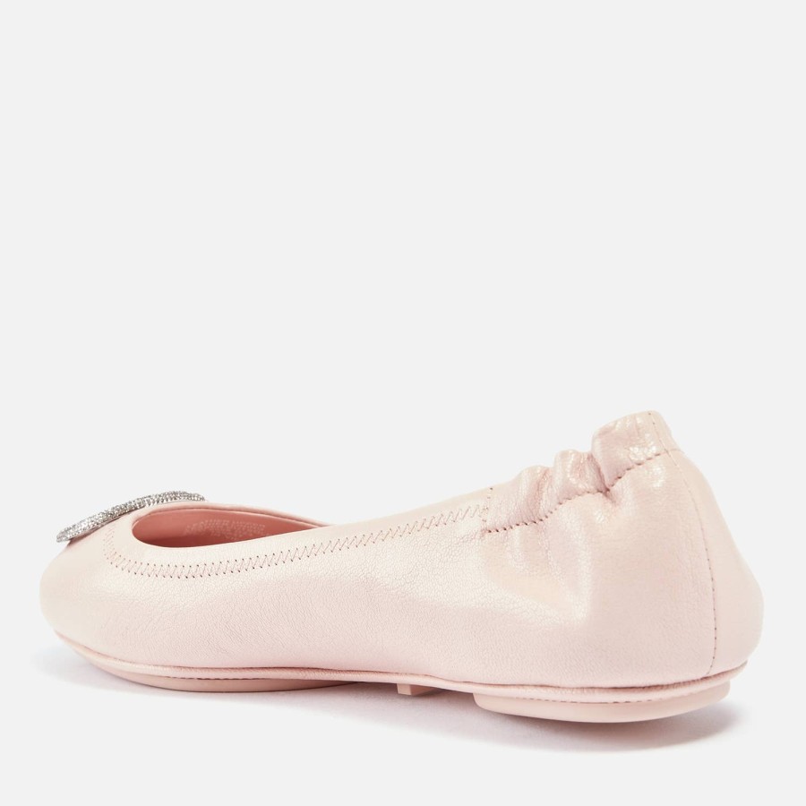 Footwear Tory Burch Flats | Tory Burch Women'S Minnie Travel Leather Ballet Flats