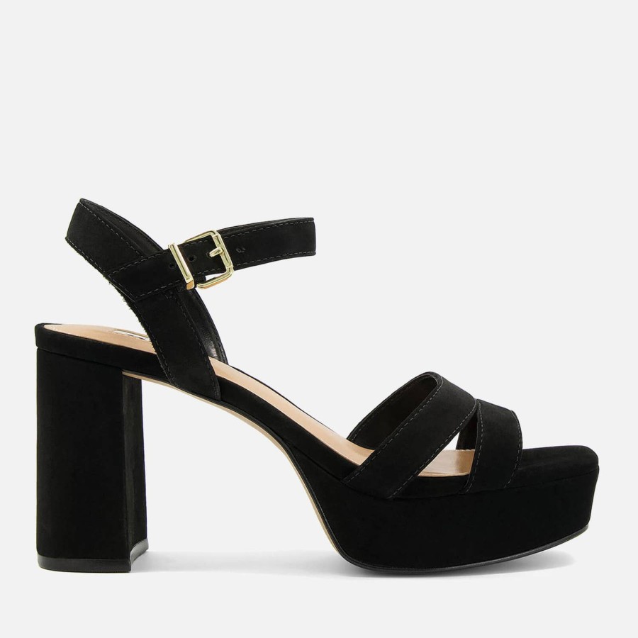 Footwear Dune Heels | Dune Women'S Molten Suede Platform Sandals