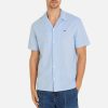 Men Tommy Jeans Shirts | Tommy Jeans Cotton-Blend Camp Collar Shirt