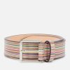 Men PS Paul Smith Belts | Paul Smith Men'S Wide Stripe Belt - Multicolour