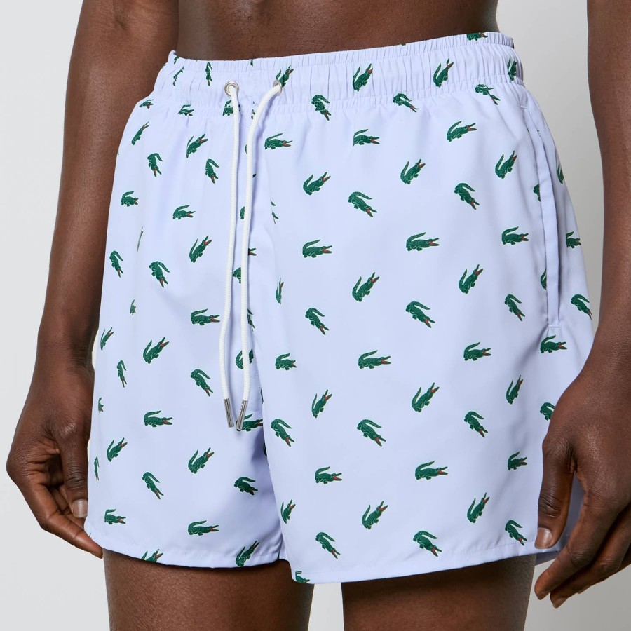 Men Lacoste Swimwear | Lacoste Allover Croc Nylon Swimming Trunks