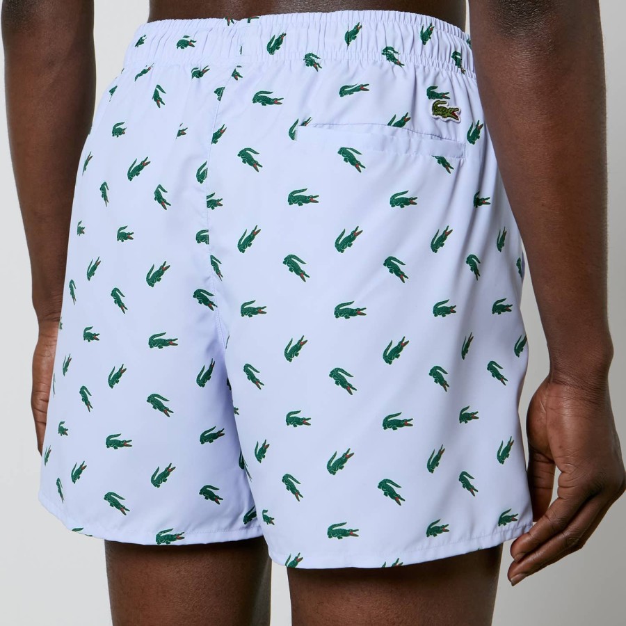 Men Lacoste Swimwear | Lacoste Allover Croc Nylon Swimming Trunks