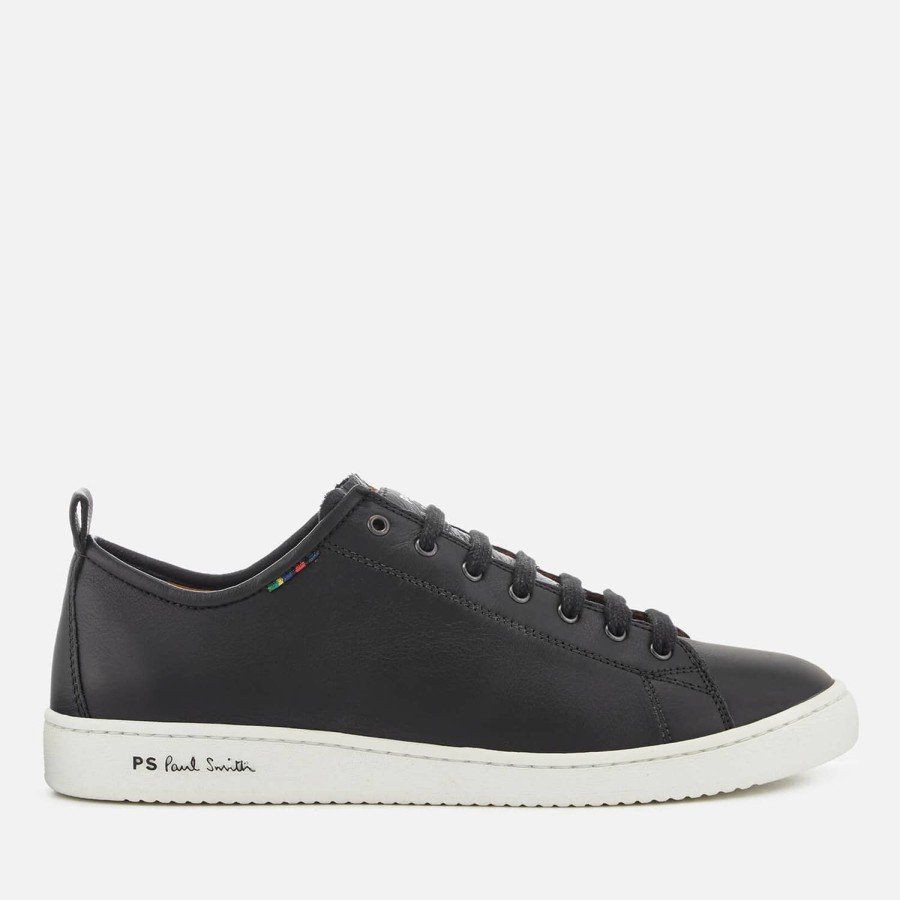 Footwear PS Paul Smith Trainers | Ps Paul Smith Men'S Miyata Leather Low Top Trainers - Black