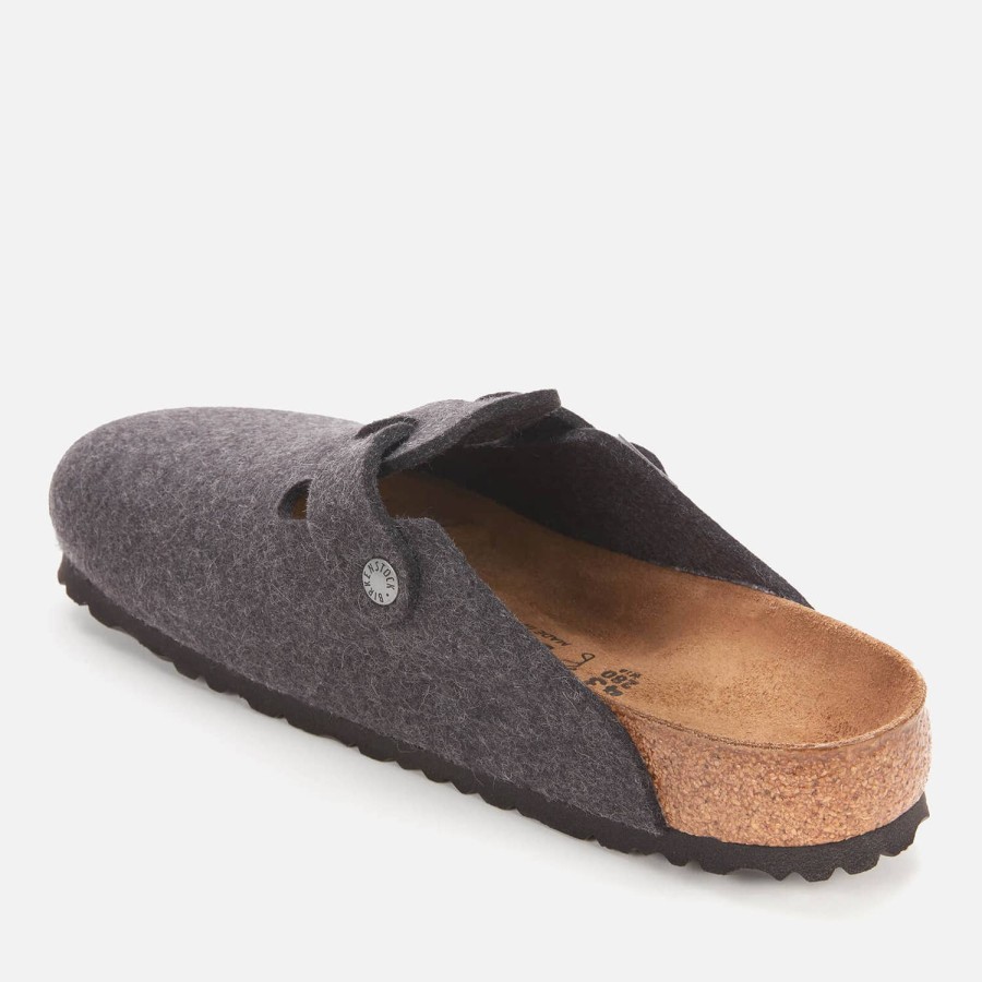 Footwear Birkenstock Sandals | Birkenstock Men'S Boston Wool Mules - Anthracite