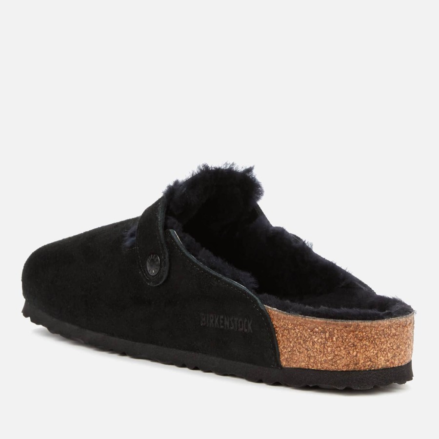 Footwear Birkenstock Sandals | Birkenstock Men'S Boston Shearling Lined Mules - Black