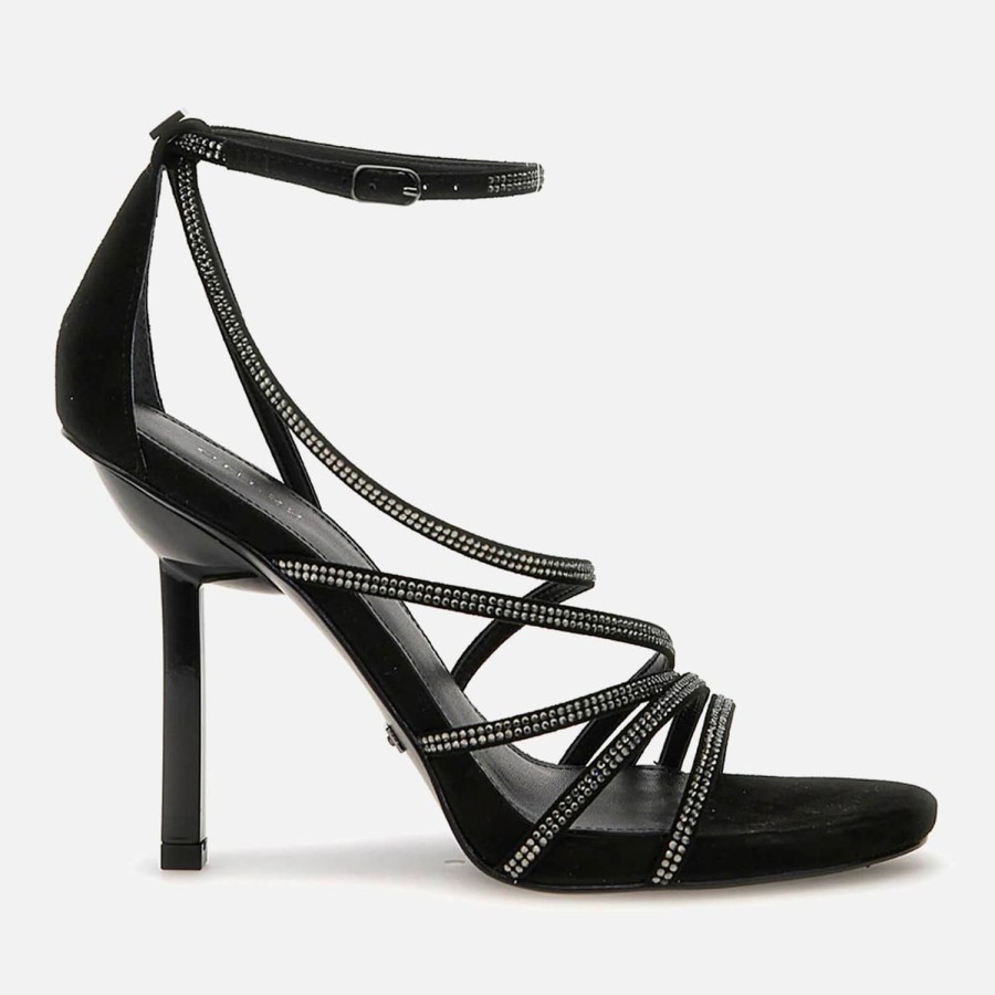 Footwear Guess Heels | Guess Women'S Axen Heeled Satin Sandals