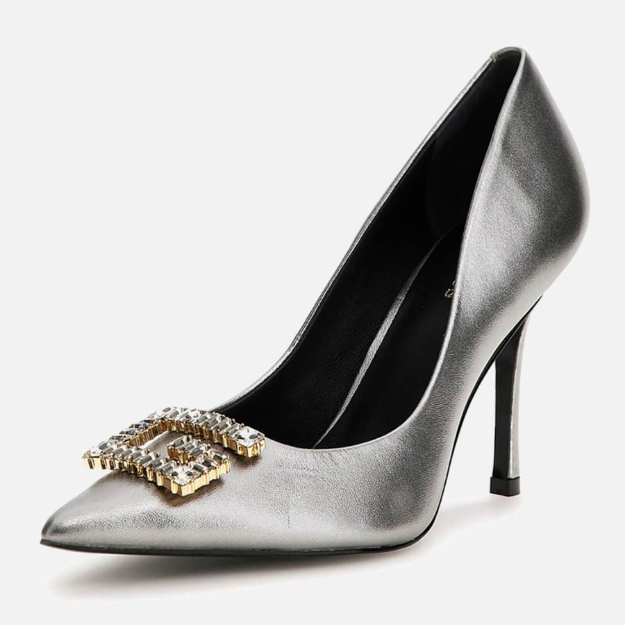 Footwear Guess Heels | Guess Women'S Scandel Embellished Leather Heeled Pumps