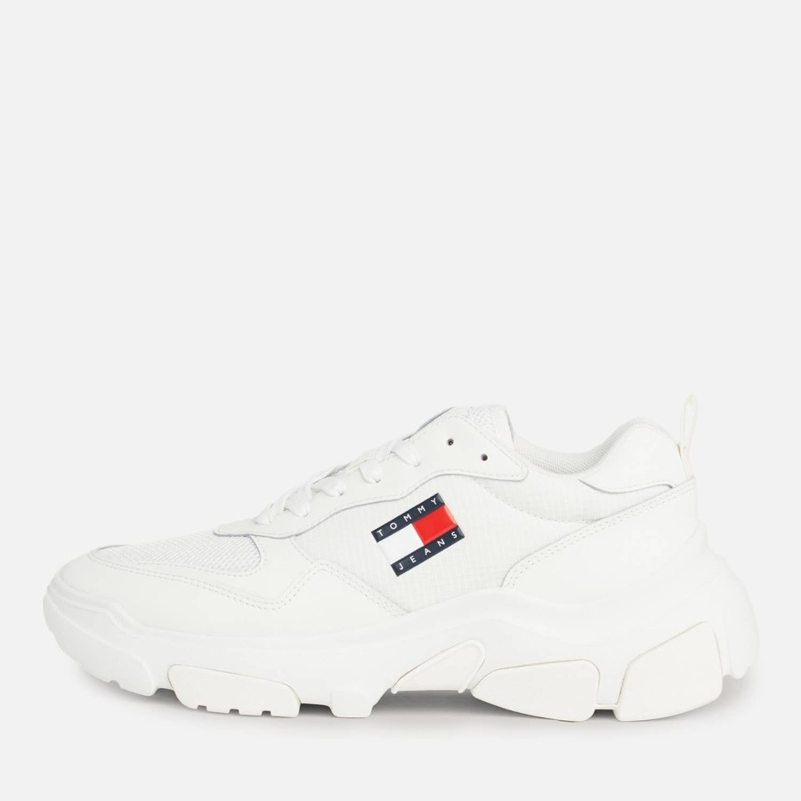 Footwear Tommy Jeans Trainers | Tommy Jeans Women'S Running Style Leather And Mesh Trainers