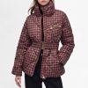 Woemn Barbour International Jackets & Coats | Barbour International Aurora Checked Shell Jacket