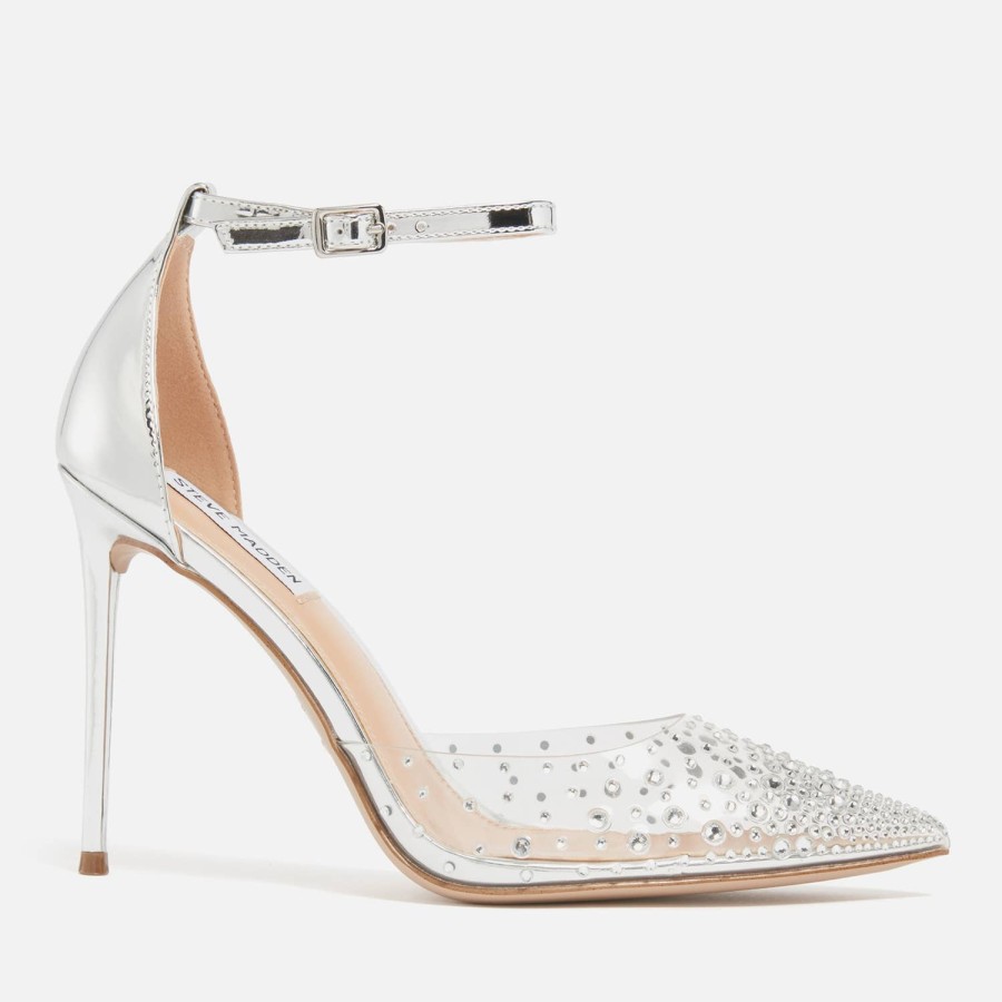 Footwear Steve Madden Heels | Steve Madden Women'S Ravaged Embellished Pvc Heeled Pumps