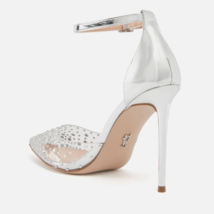 Footwear Steve Madden Heels | Steve Madden Women'S Ravaged Embellished Pvc Heeled Pumps