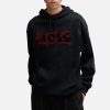 Men BOSS Black Hoodies & Sweats | Boss Black Sullivan Lunar New Year Cotton-Jersey Hoodie