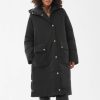 Woemn Barbour International Clothing | Barbour International Metisse Showerproof Shell Hooded Coat