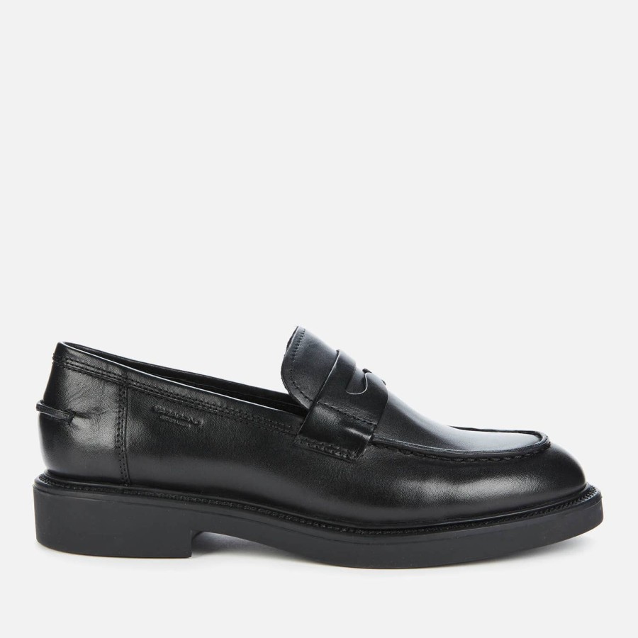 Footwear Vagabond Flats | Vagabond Women'S Alex W Leather Loafers - Black