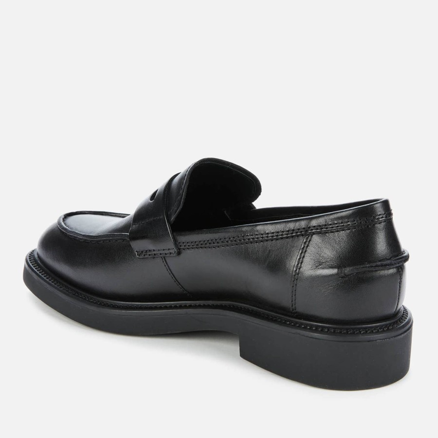 Footwear Vagabond Flats | Vagabond Women'S Alex W Leather Loafers - Black