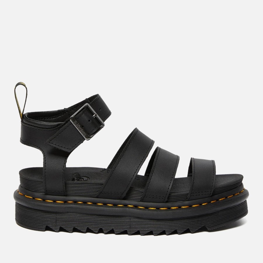 Footwear Dr. Martens Sandals | Dr. Martens Women'S Blaire Leather Strappy Sandals