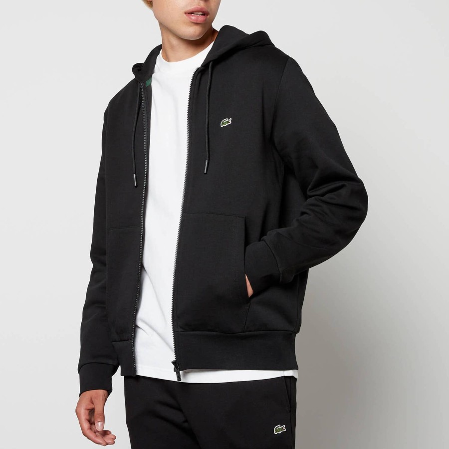 Men Lacoste Hoodies & Sweats | Lacoste Logo-Appliqued Cotton-Blend Jersey Zip-Up Hoodie