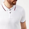 Men Armani Exchange Polo Shirts | Armani Exchange Men'S Tipped Polo Shirt - White