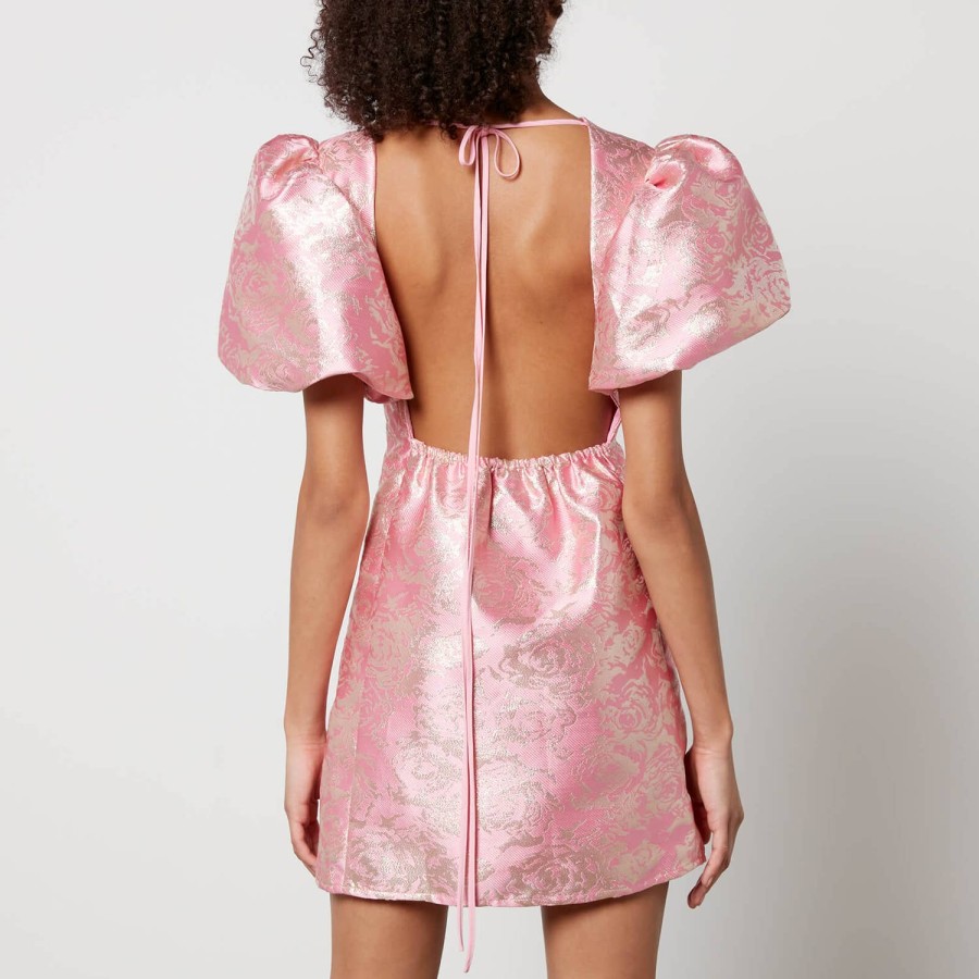 Woemn Sister Jane Dresses | Sister Jane Louise Floral-Jacquard Open-Back Mini Dress