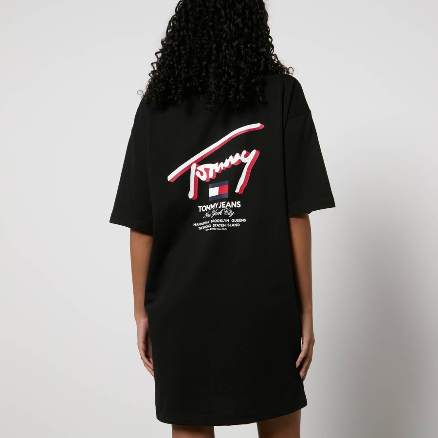 Woemn Tommy Jeans Loungewear | Tommy Jeans Street Signature Cotton-Jersey T-Shirt Dress