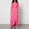 Woemn Hope & Ivy Dresses | Hope & Ivy Hebe Embellished Chiffon Wrap Maxi Dress