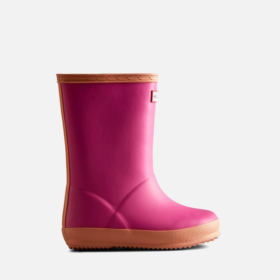 Child & Baby Hunter Footwear | Hunter Kids' First Insulated Rubber Wellington Boots Prismatic Pink