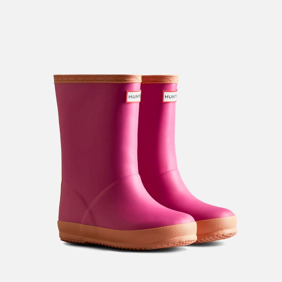 Child & Baby Hunter Footwear | Hunter Kids' First Insulated Rubber Wellington Boots Prismatic Pink