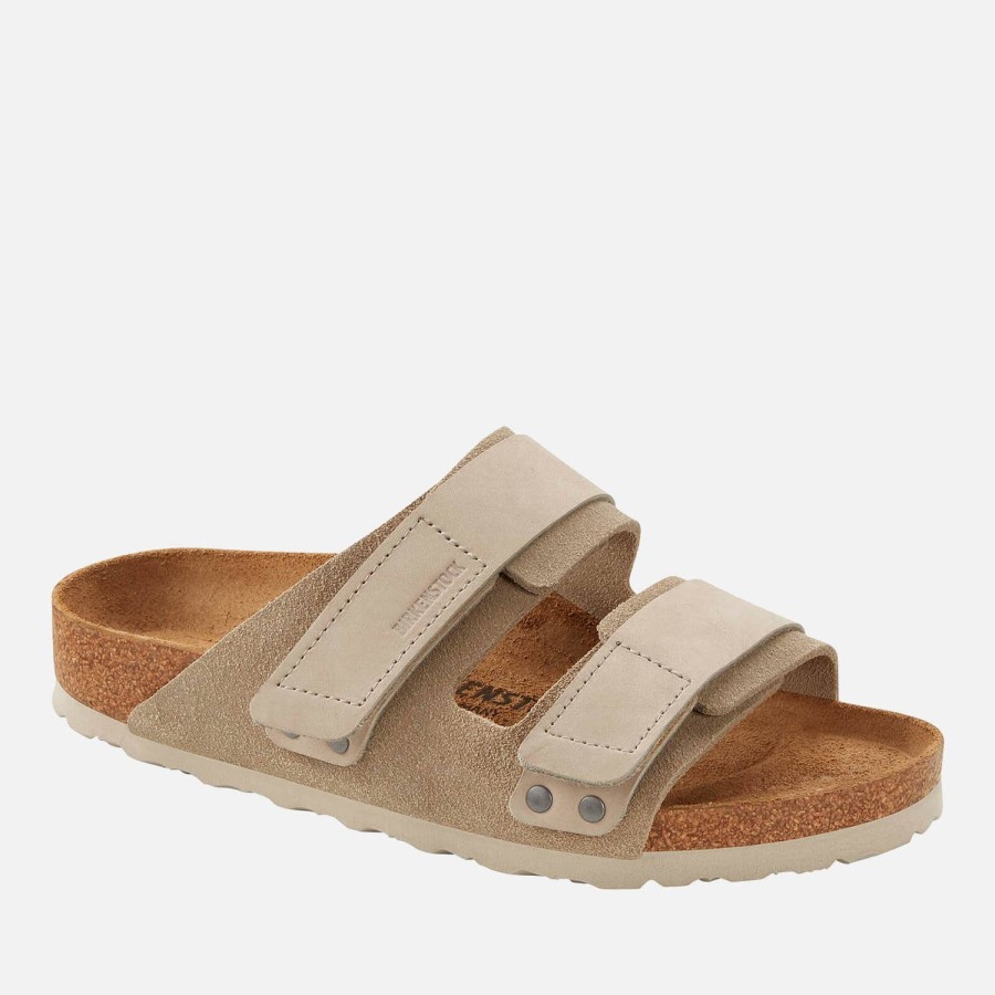 Footwear Birkenstock Sandals | Birkenstock Men'S Uji Suede Double Strap Sandals