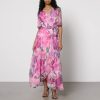 Woemn Hope & Ivy Clothing | Hope & Ivy Tessa Floral-Print Wrap Maxi Dress