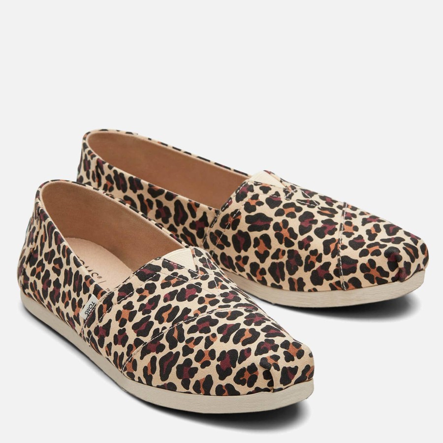 Footwear TOMS Espadrilles | Toms Women'S Alpargata Vegan Slip-On Pumps - Beige Classic Leopard