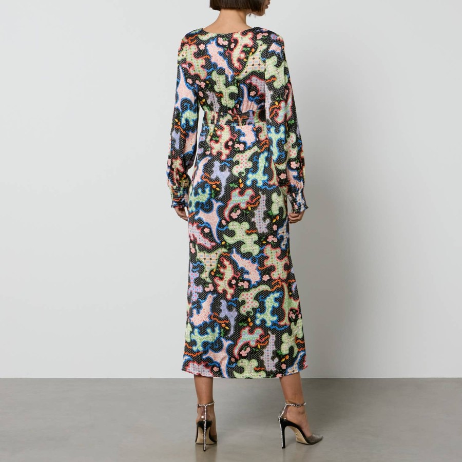 Woemn Never Fully Dressed Dresses | Never Fully Dressed Louella Satin Midi Dress