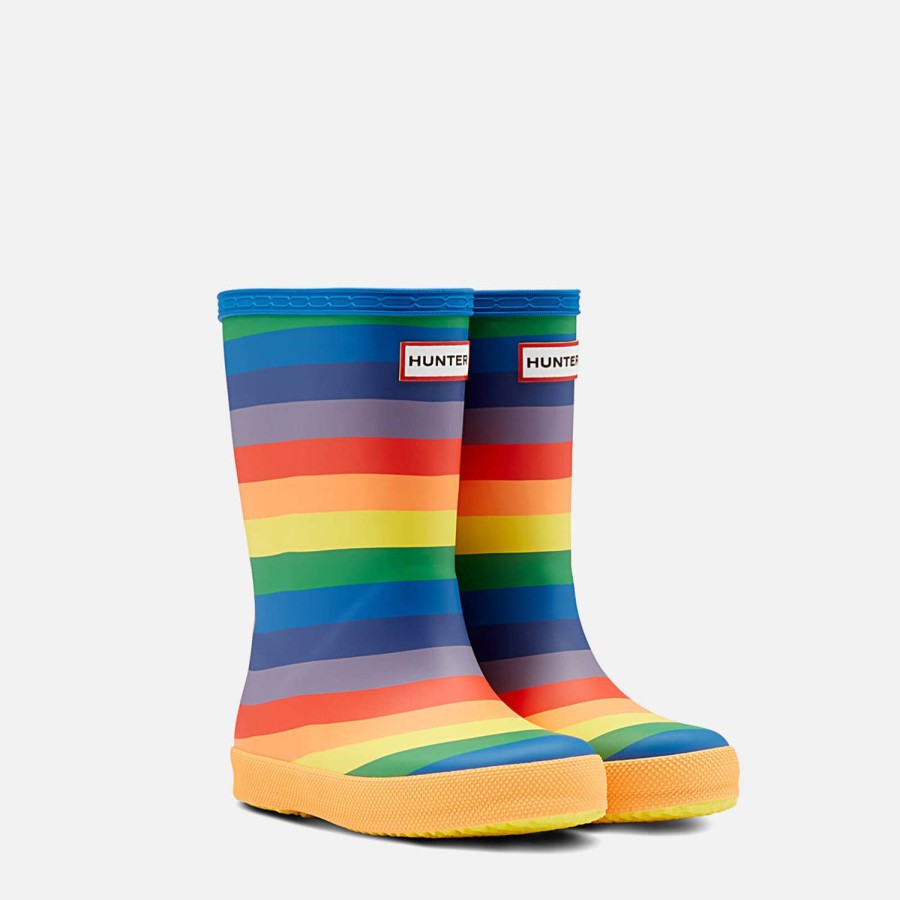 Child & Baby Hunter Footwear | Hunter Kids' First Classic Rainbow Wellington Boots - Multi