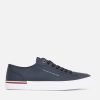 Footwear Tommy Hilfiger Trainers | Tommy Hilfiger Men'S Vulcanized Leather And Faux Leather Trainers