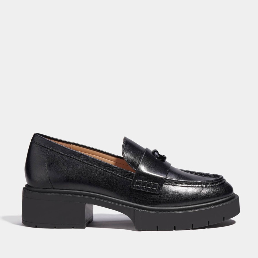 Footwear Coach Loafers | Coach Leah Leather Loafers