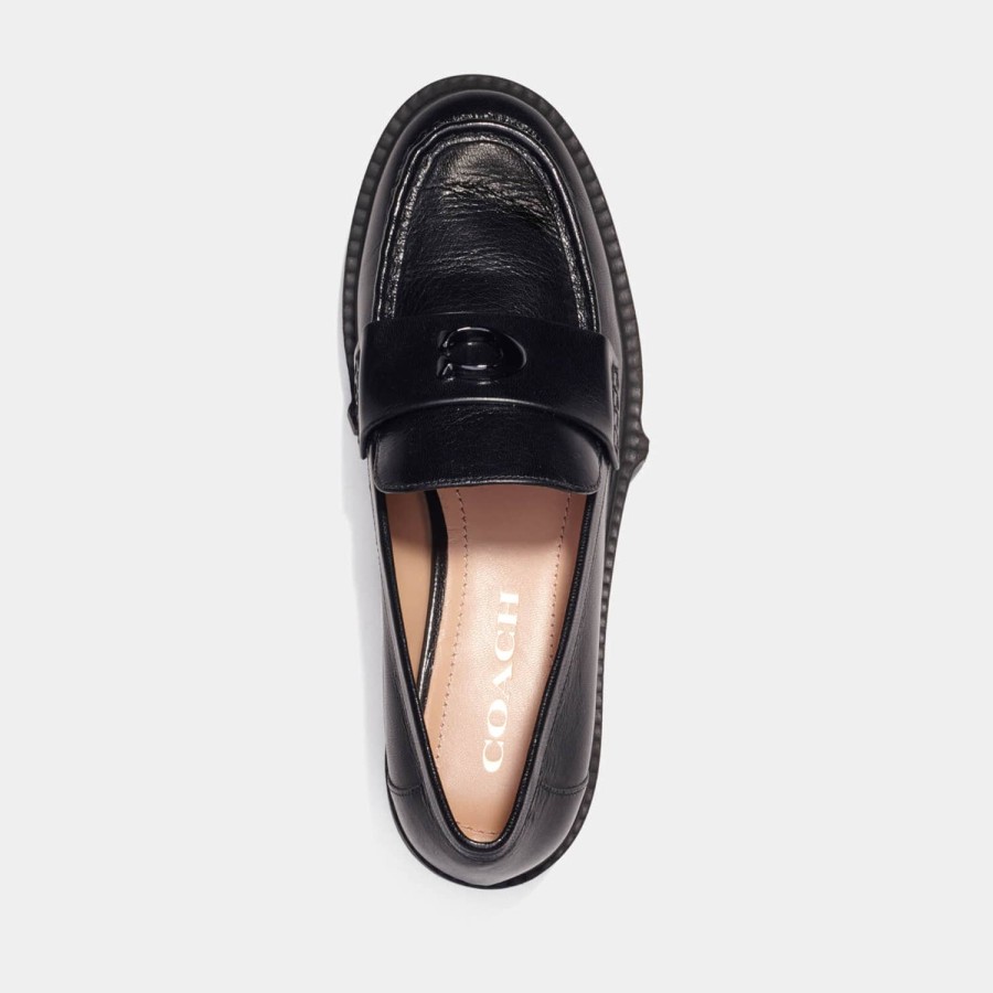 Footwear Coach Loafers | Coach Leah Leather Loafers