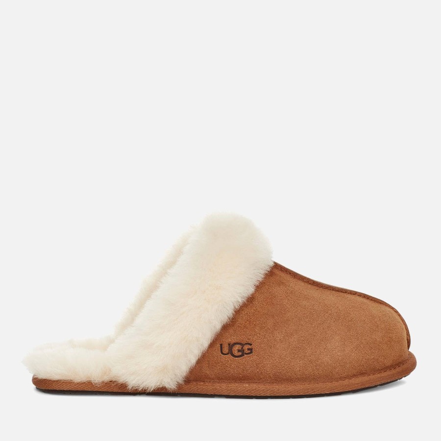 Footwear UGG Slippers | Ugg Women'S Scuffette Ii Sheepskin Slippers - Chestnut