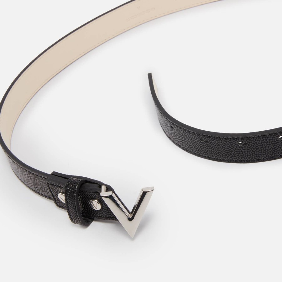 Woemn Valentino New In: Accessories | Valentino Women'S Divina Belt - Nero/Argento